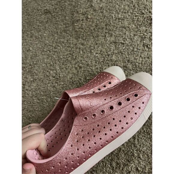 Native Shoes Jefferson Bling Pink Sparkly Shoes Size M11 - Picture 14 of 15